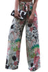 Pink Black Graphic Print Palazzo Pants